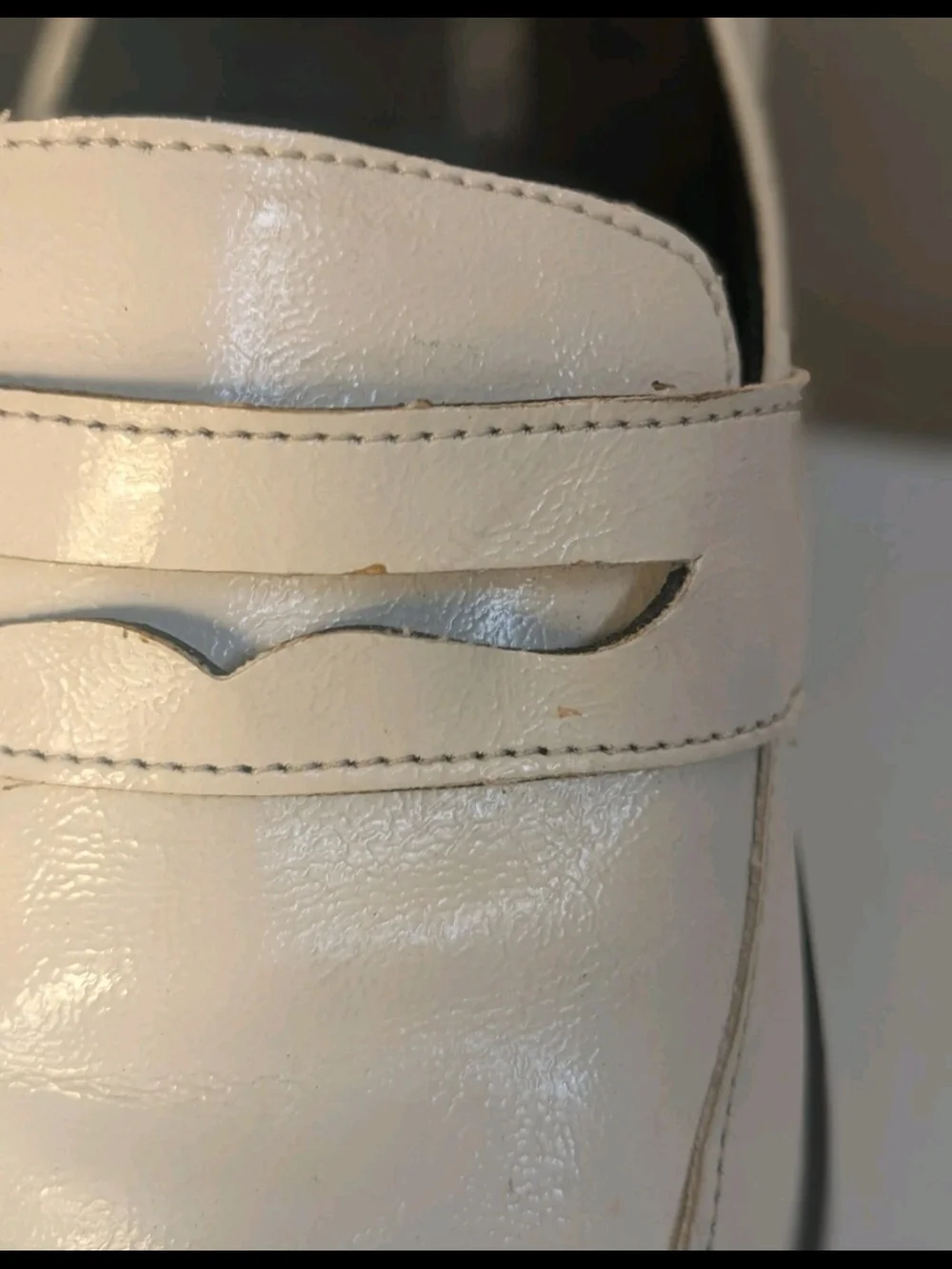 ASOS Design Profile Chunky High Heel Loafer Ivory Sz 6 Platform Shoe Y2K Design